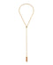 BCBGeneration Stone Tassel Slider Gold-tone Metal Y-Necklace